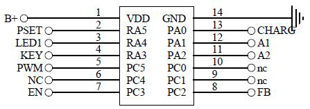 EN13單片機MSOP10封裝腳位功能定義圖 EN13單片機MSOP10封裝腳位功能定義圖